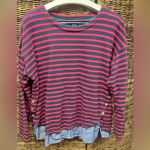 IZOD - Striped‎ Red and Blue Top- XLarge